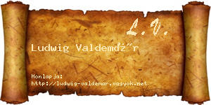 Ludwig Valdemár névjegykártya